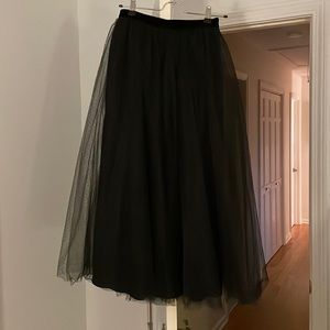 Black tulle skirt with dot detail